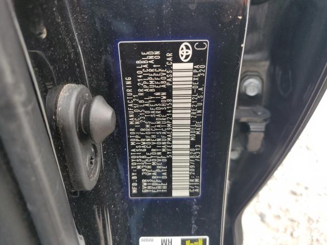 5YFEPMAE9MP214158 - 2021 TOYOTA COROLLA LE BLACK photo 12