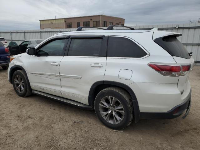 5TDKKRFH7FS098423 - 2015 TOYOTA HIGHLANDER XLE WHITE photo 2