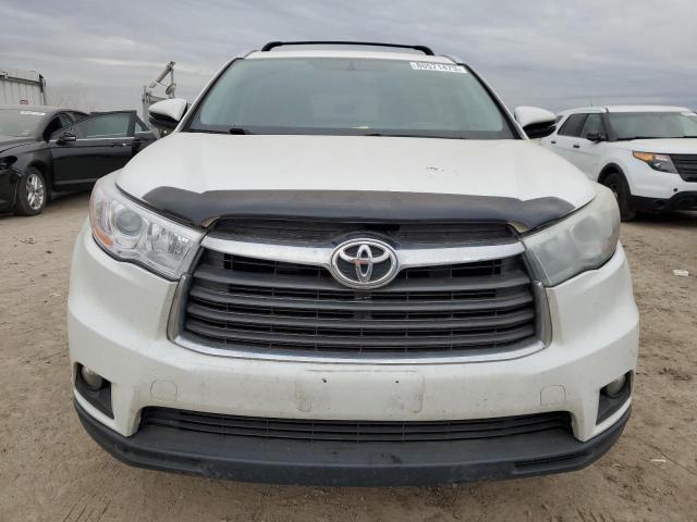 5TDKKRFH7FS098423 - 2015 TOYOTA HIGHLANDER XLE WHITE photo 5