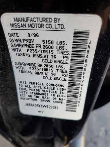 JN8AR05Y1VW123081 - 1997 NISSAN PATHFINDER LE 黑色 照片 12