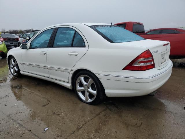 WDBRF52H66A904202 - 2006 MERCEDES-BENZ C 230 WHITE photo 2