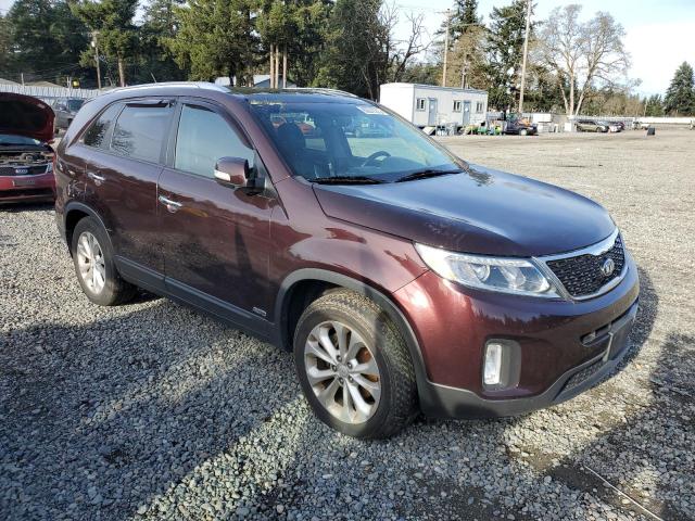 5XYKUDA76EG460359 - 2014 KIA SORENTO EX BURGUNDY photo 4