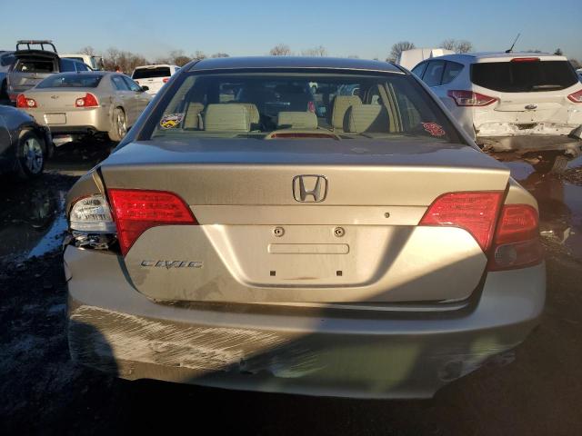 1HGFA165X8L009106 - 2008 HONDA CIVIC LX BEIGE photo 6