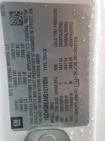 1GCHSBEA0G1217059 - 2016 CHEVROLET COLORADO WHITE photo 13