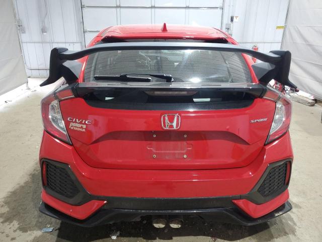 SHHFK7H42JU409591 - 2018 HONDA CIVIC SPORT RED photo 6