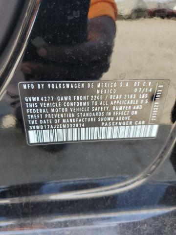 3VWD17AJ2EM332814 - 2014 VOLKSWAGEN JETTA SE Czarny zdjęcie 13