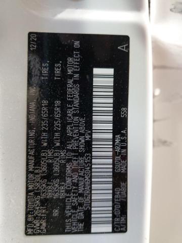 5TDGZRAH6MS045153 - 2021 TOYOTA HIGHLANDER XLE 白色 照片 13