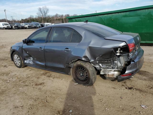 3VW2K7AJ9FM417395 - 2015 VOLKSWAGEN JETTA BASE GRAY photo 2