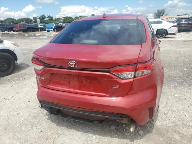 5YFEPRAE4LP078484 - 2020 TOYOTA COROLLA LE წითელი ფოტო 6