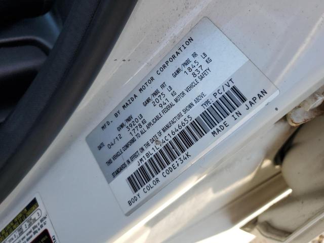 JM1BL1L74C1646655 - 2012 MAZDA 3 I 白色 照片 12