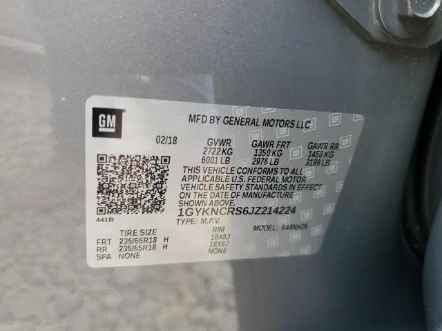 1GYKNCRS6JZ214224 - 2018 CADILLAC XT5 LUXURY ნაცრისფერი ფოტო 13