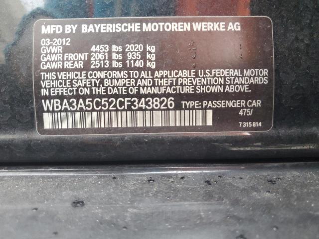 WBA3A5C52CF343826 - 2012 BMW 328 I BLACK photo 12