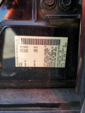 1N4AL2AP3CC118149 - 2012 NISSAN ALTIMA BASE 黑色 照片 12