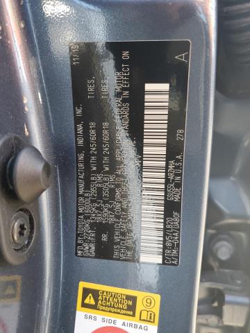 5TDJZRFH4KS746625 - 2019 TOYOTA HIGHLANDER SE 蓝色 照片 13