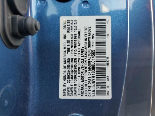 5J6YH18308L014565 - 2008 HONDA ELEMENT LX BLUE photo 14