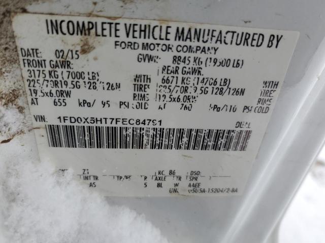 1FD0X5HT7FEC84791 - 2015 FORD F550 SUPER DUTY WHITE photo 12