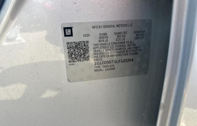 1G1ZD5ST1LF123204 - 2020 CHEV MALIBU LT SILVER photo 10