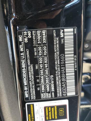 4JGDA5JB8HA819660 - 2017 MERCEDES-BENZ GLE 350 BLACK photo 14