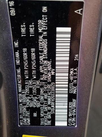 5TDJKRFH2GS338829 - 2016 TOYOTA HIGHLANDER XLE Сірий фото 13