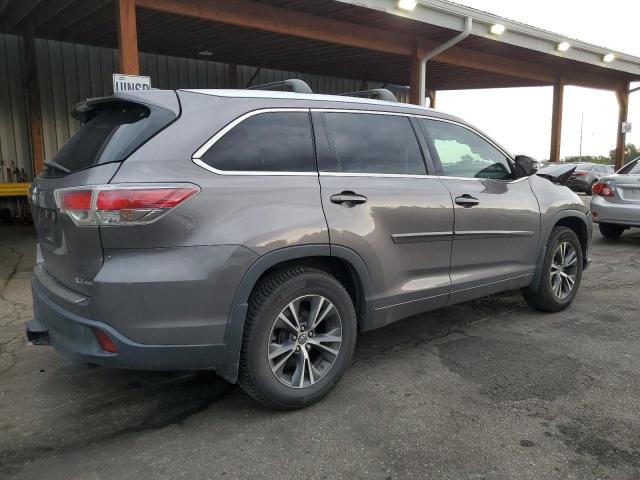 5TDJKRFH2GS338829 - 2016 TOYOTA HIGHLANDER XLE Сірий фото 3