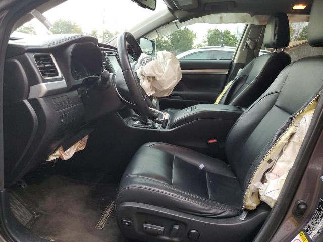 5TDJKRFH2GS338829 - 2016 TOYOTA HIGHLANDER XLE Сірий фото 7