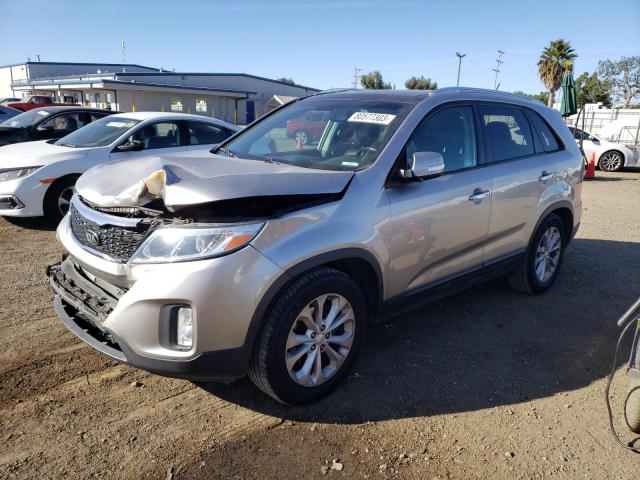 5XYKU4A74FG592456 - 2015 KIA SORENTO EX SILVER photo 1