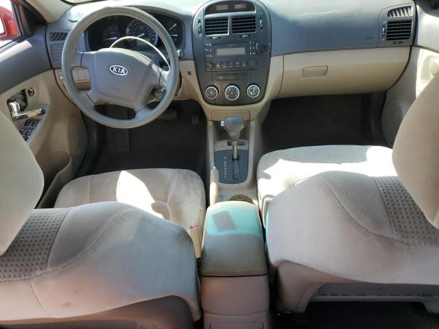 KNAFE222195622366 - 2009 KIA SPECTRA EX RED photo 8