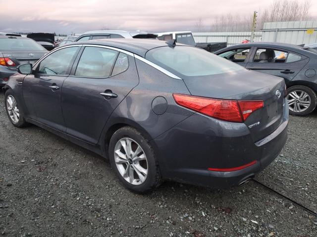 KNAGN4A70B5096878 - 2011 KIA OPTIMA EX GRAY photo 2