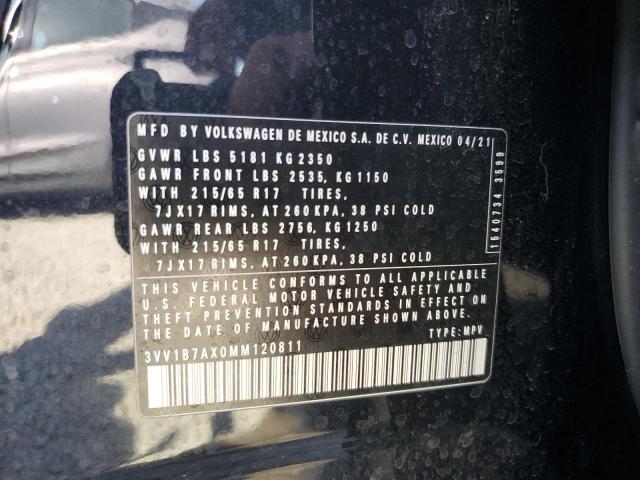 3VV1B7AX0MM120811 - 2021 VOLKSWAGEN TIGUAN S Negro foto 13
