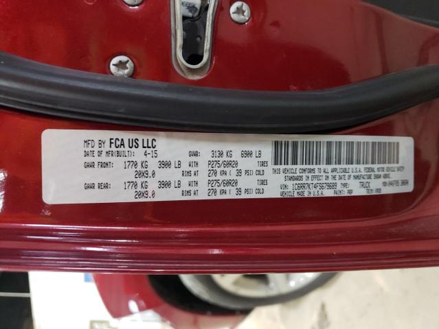 1C6RR7KT4FS679689 - 2015 RAM 1500 ST RED photo 12