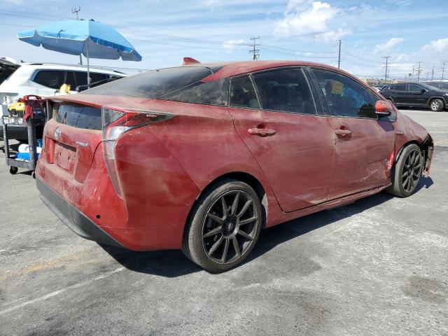 JTDKBRFU7J3585466 - 2018 TOYOTA PRIUS RED photo 3
