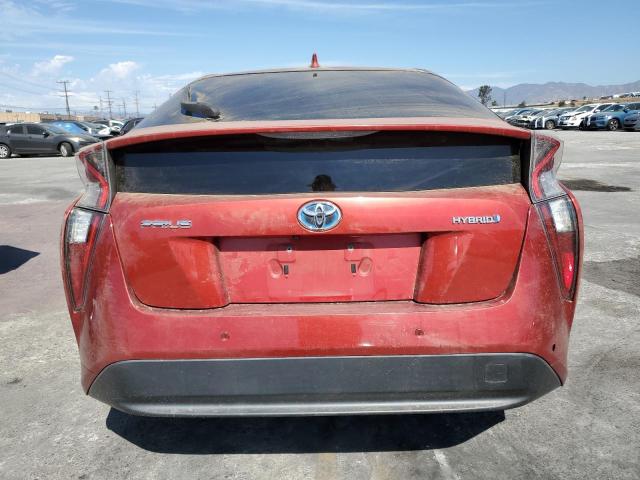JTDKBRFU7J3585466 - 2018 TOYOTA PRIUS RED photo 6