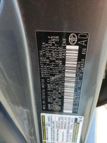 2T1KR32E45C403162 - 2005 TOYOTA COROLLA MATRIX XR GRAY photo 12