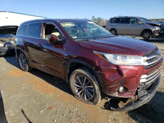 5TDJZRFH3KS702230 - 2019 TOYOTA HIGHLANDER SE BURGUNDY photo 4