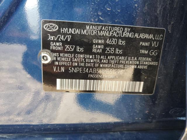 5NPE34AB5HH551298 - 2017 HYUNDAI SONATA SPORT 蓝色 照片 12