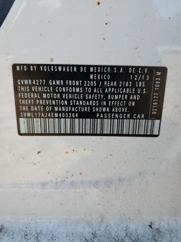 3VWL17AJ4EM403264 - 2014 VOLKSWAGEN JETTA SEL 白色 照片 12