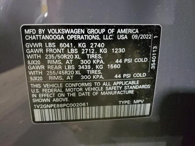 1V2GNPE88PC002061 - 2023 VOLKSWAGEN ID.4 PRO S ნაცრისფერი ფოტო 13