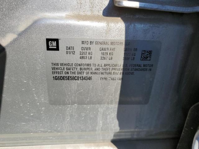 1G6DE5E58C0134346 - 2012 CADILLAC CTS LUXURY COLLECTION Silber Foto 12