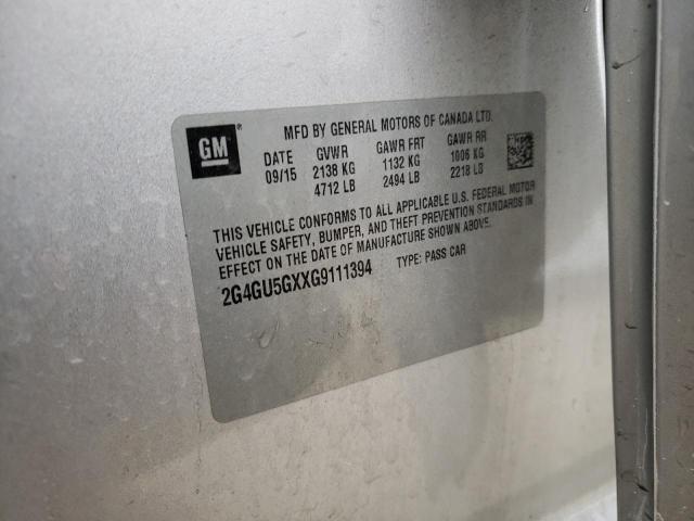 2G4GU5GXXG9111394 - 2016 BUICK REGAL GS Күміс фото 13