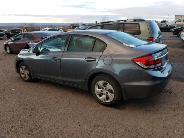 19XFB2F5XDE027884 - 2013 HONDA CIVIC LX GRAY photo 2