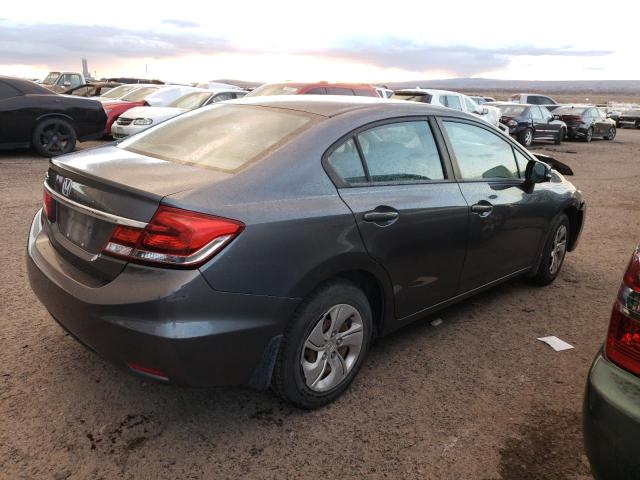 19XFB2F5XDE027884 - 2013 HONDA CIVIC LX GRAY photo 3