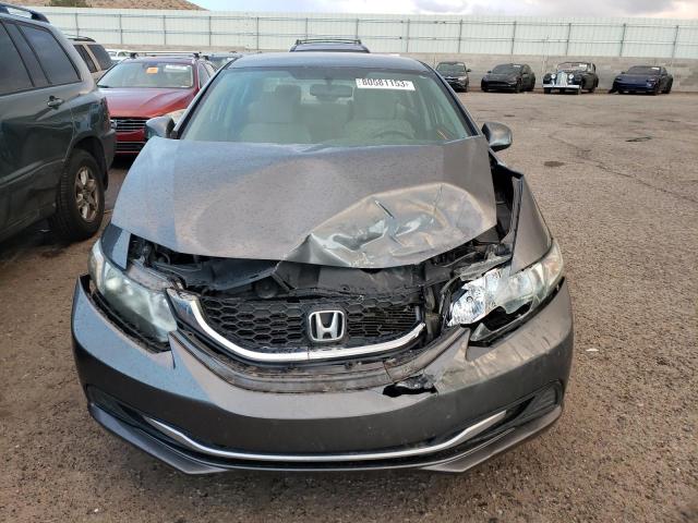 19XFB2F5XDE027884 - 2013 HONDA CIVIC LX GRAY photo 5