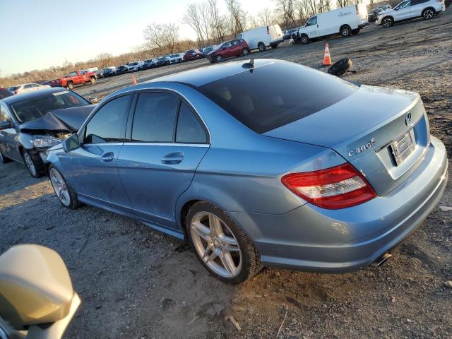 WDDGF8BB5AF443386 - 2010 MERCEDES-BENZ C 300 4MATIC BLUE photo 2