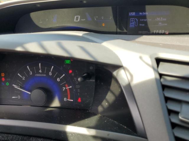 19XFB2F57CE030319 - 2012 HONDA CIVIC LX GRAY photo 9