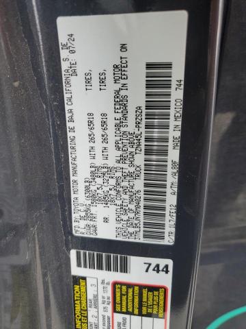 3TMLB5JN7RM040276 - 2024 TOYOTA TACOMA DOUBLE CAB GRAY photo 13