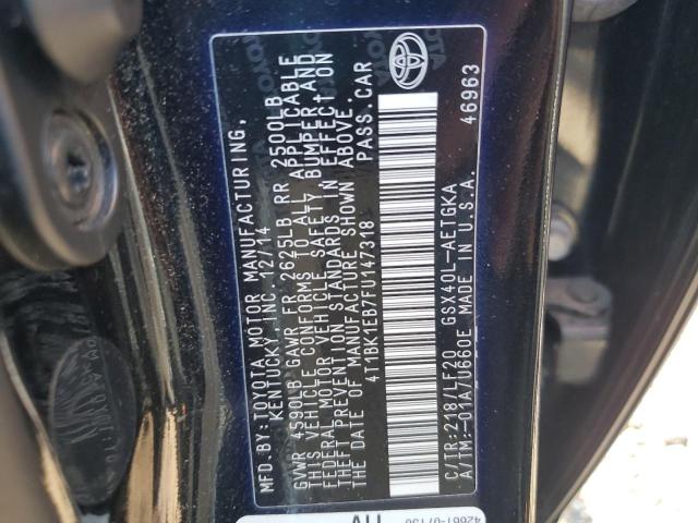 4T1BK1EB7FU147318 - 2015 TOYOTA AVALON XLE BLACK photo 12