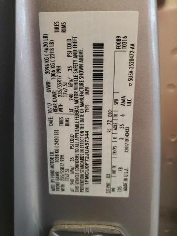 1FMCU0F72JUA57344 - 2018 FORD ESCAPE S 银色 照片 14