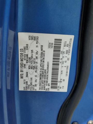 1FMEU6DE7AUA64531 - 2010 FORD EXPLORER XLT ლურჯი ფოტო 13