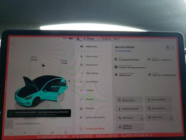 5YJ3E1EA0PF657897 - 2023 TESLA MODEL 3 石墨色 照片 9