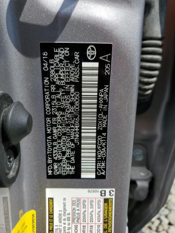 JTNKHMBX6J1008050 - 2018 TOYOTA C-HR XLE Արծաթագույն լուսանկար 12